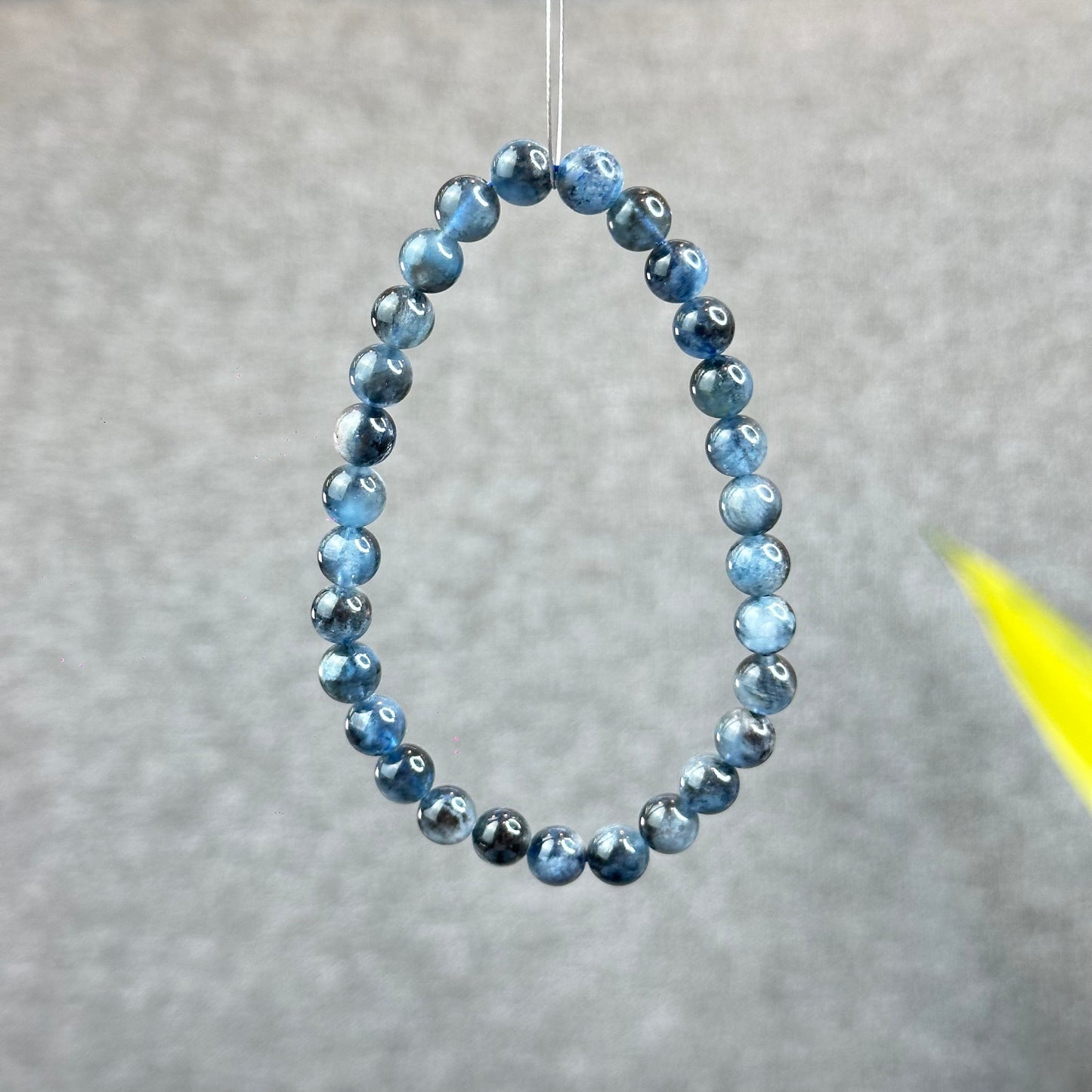 Natural Midnight Aquamarine Bracelet Size 6.5 mm