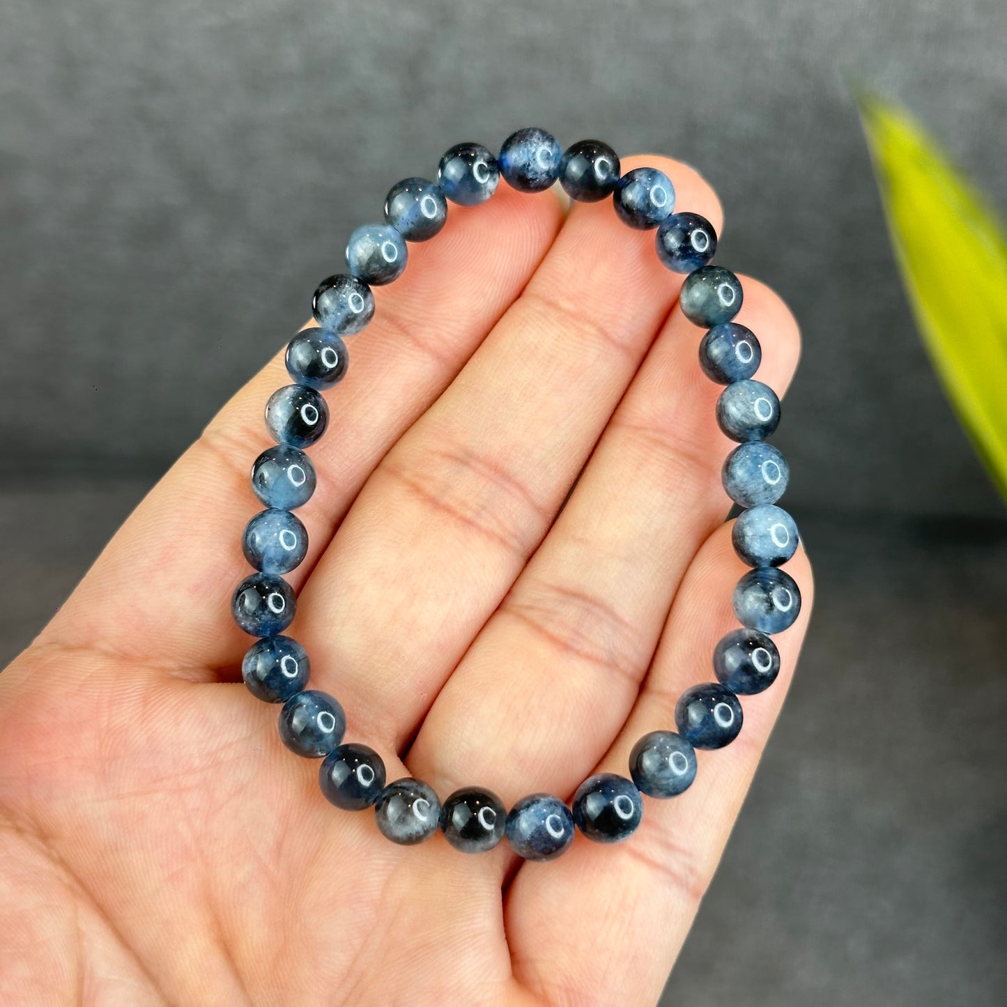 Natural Midnight Aquamarine Bracelet Size 6.5 mm
