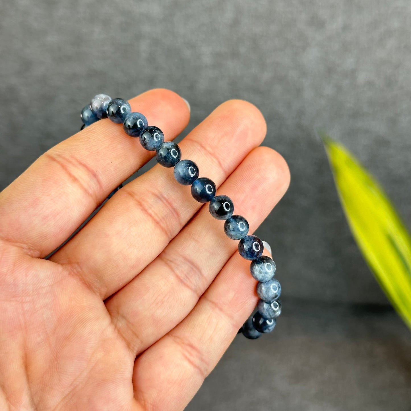Natural Midnight Aquamarine Bracelet Size 6.5 mm