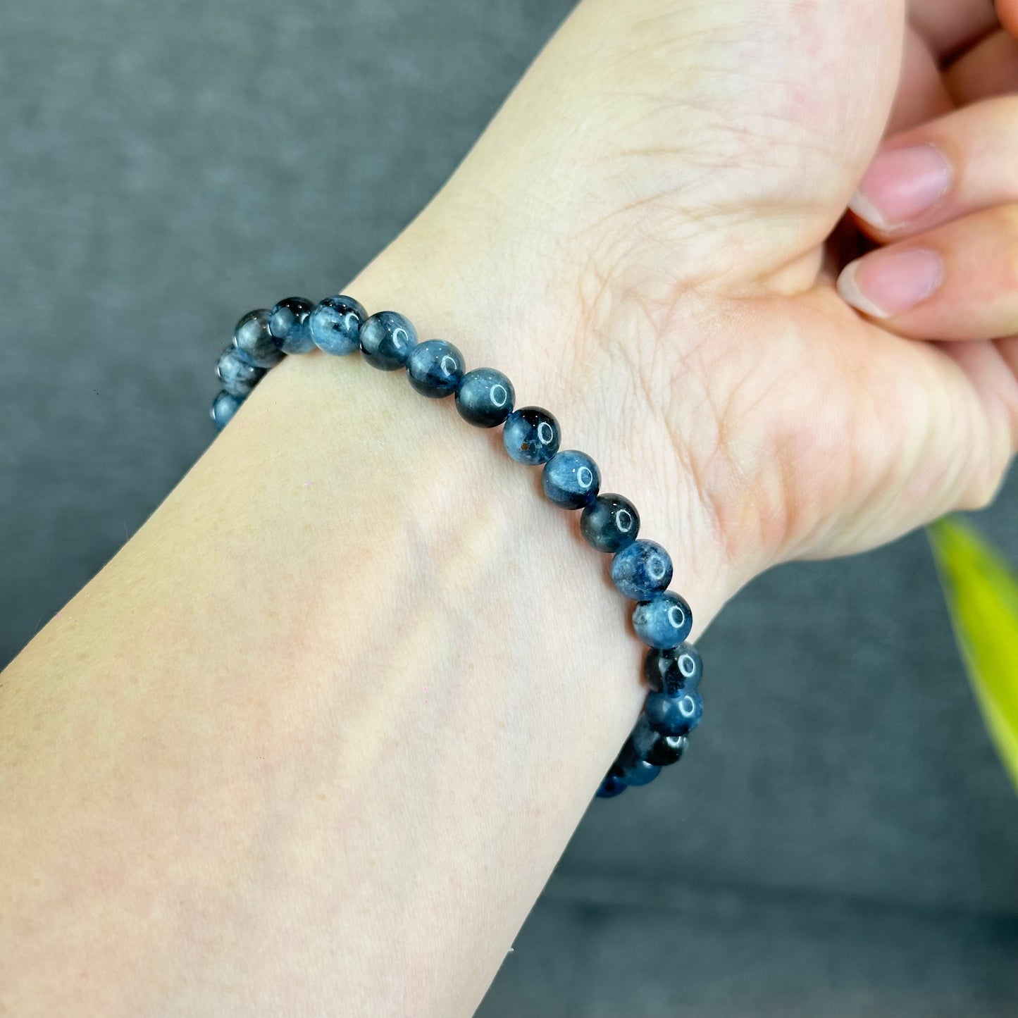 Natural Midnight Aquamarine Bracelet Size 6.5 mm