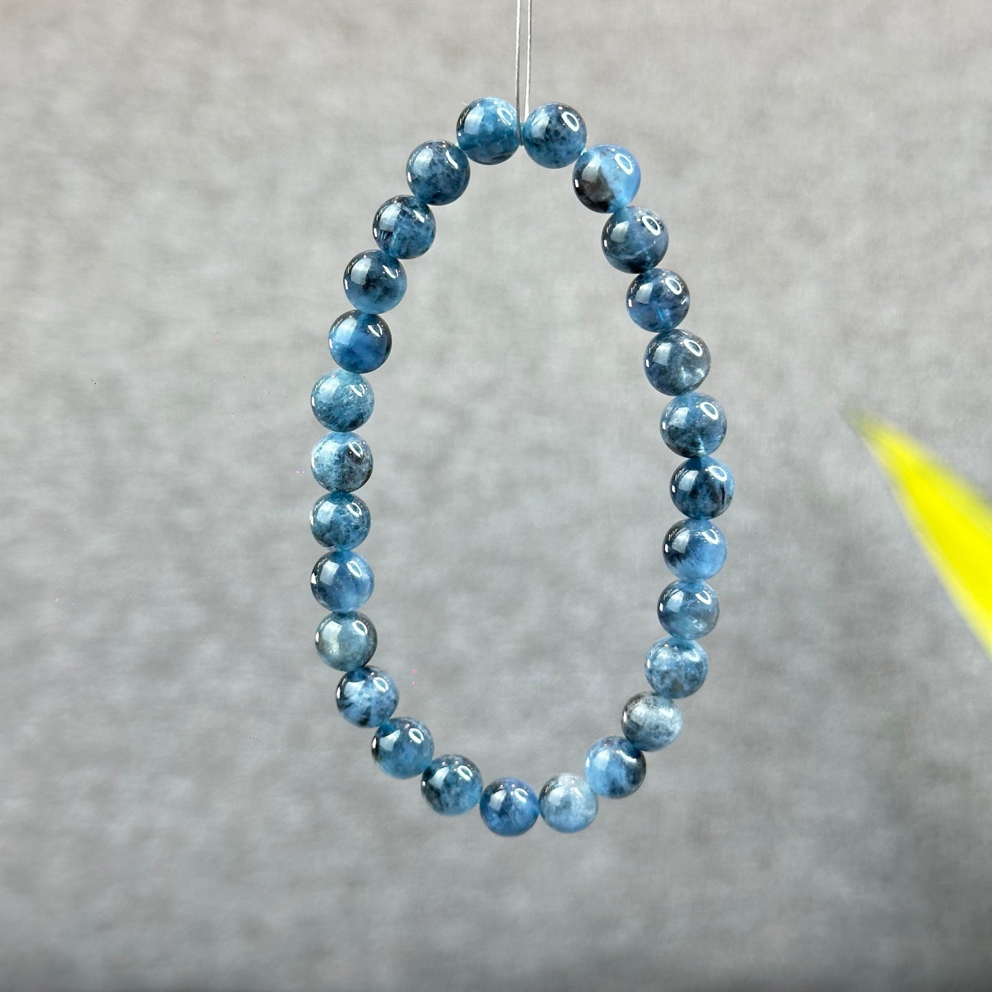 Natural Midnight Aquamarine Bracelet Size 7 mm