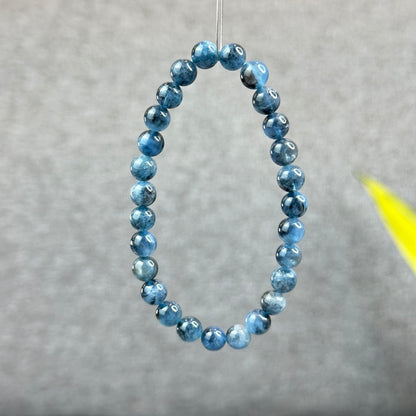 Natural Midnight Aquamarine Bracelet Size 7 mm