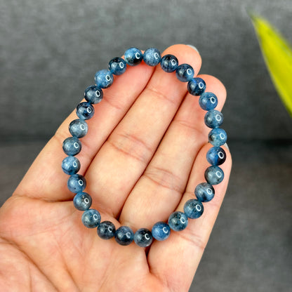 Natural Midnight Aquamarine Bracelet Size 7 mm