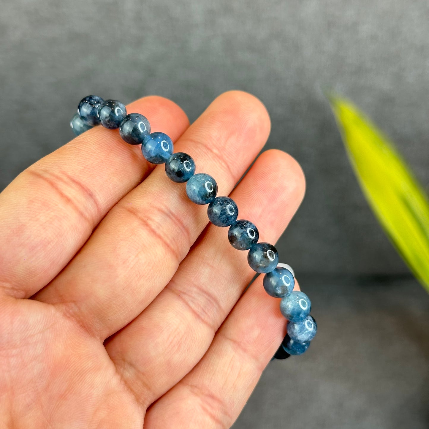 Natural Midnight Aquamarine Bracelet Size 7 mm