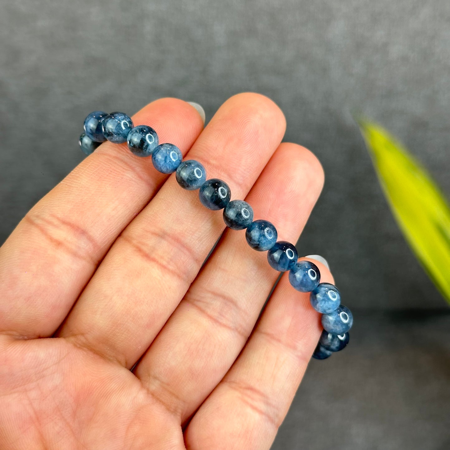 Natural Midnight Aquamarine Bracelet Size 7 mm