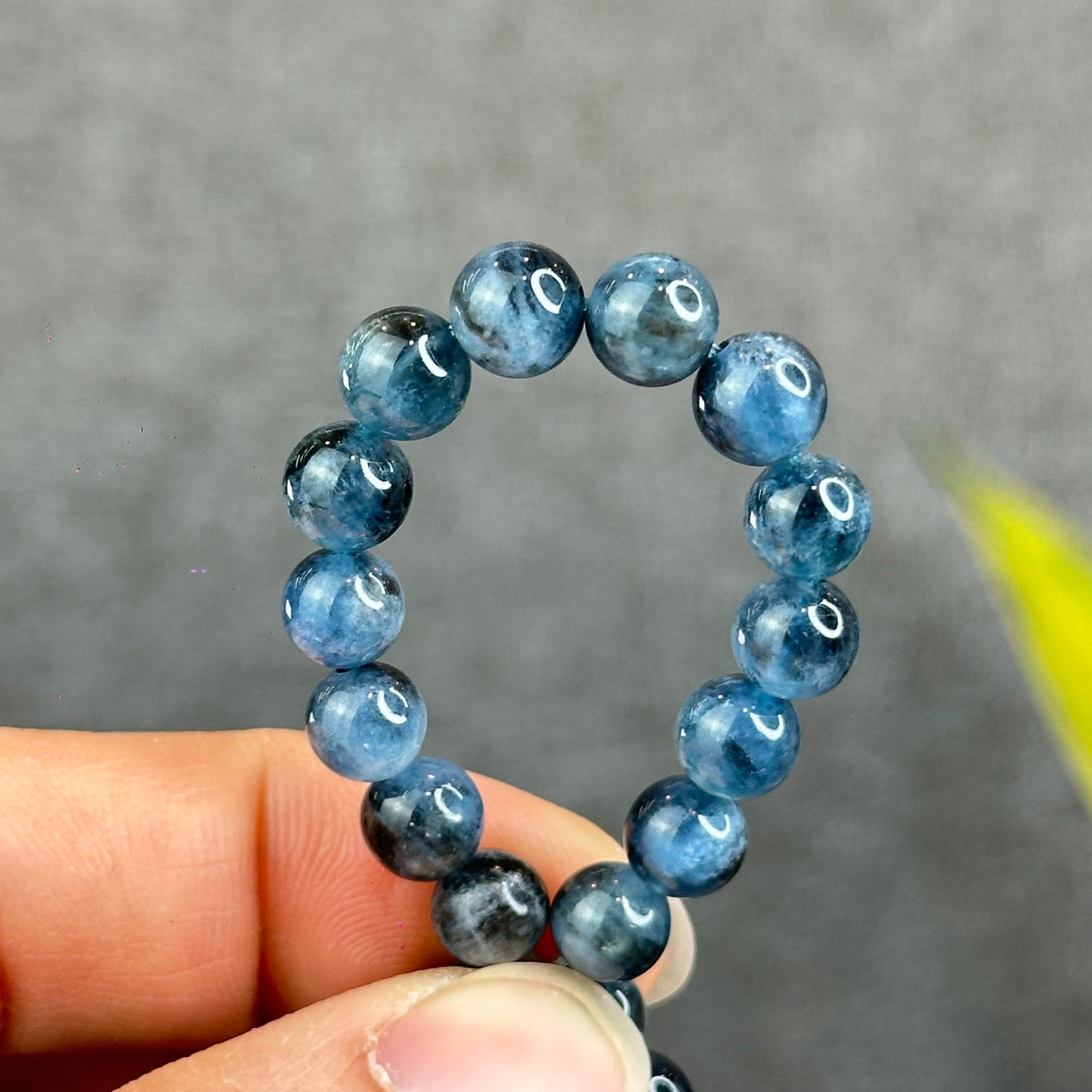 Natural Midnight Aquamarine Bracelet Size 7 mm