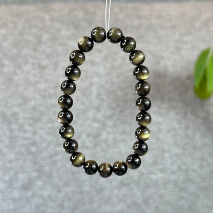 Natural Golden Obsidian VIP Bracelet Size 8 mm