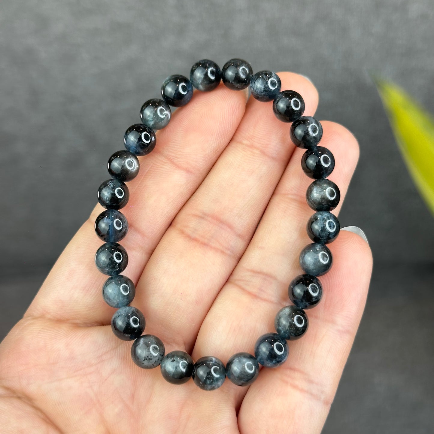 Natural Midnight Aquamarine VIP Bracelet Size  7.5 mm