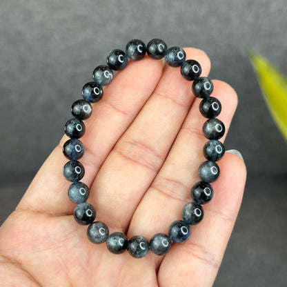 Natural Midnight Aquamarine VIP Bracelet Size  7.5 mm