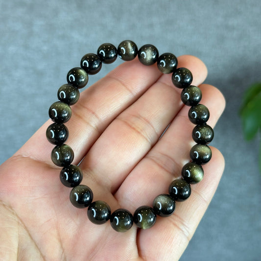 Natural Golden Obsidian VIP Bracelet Size 8 mm