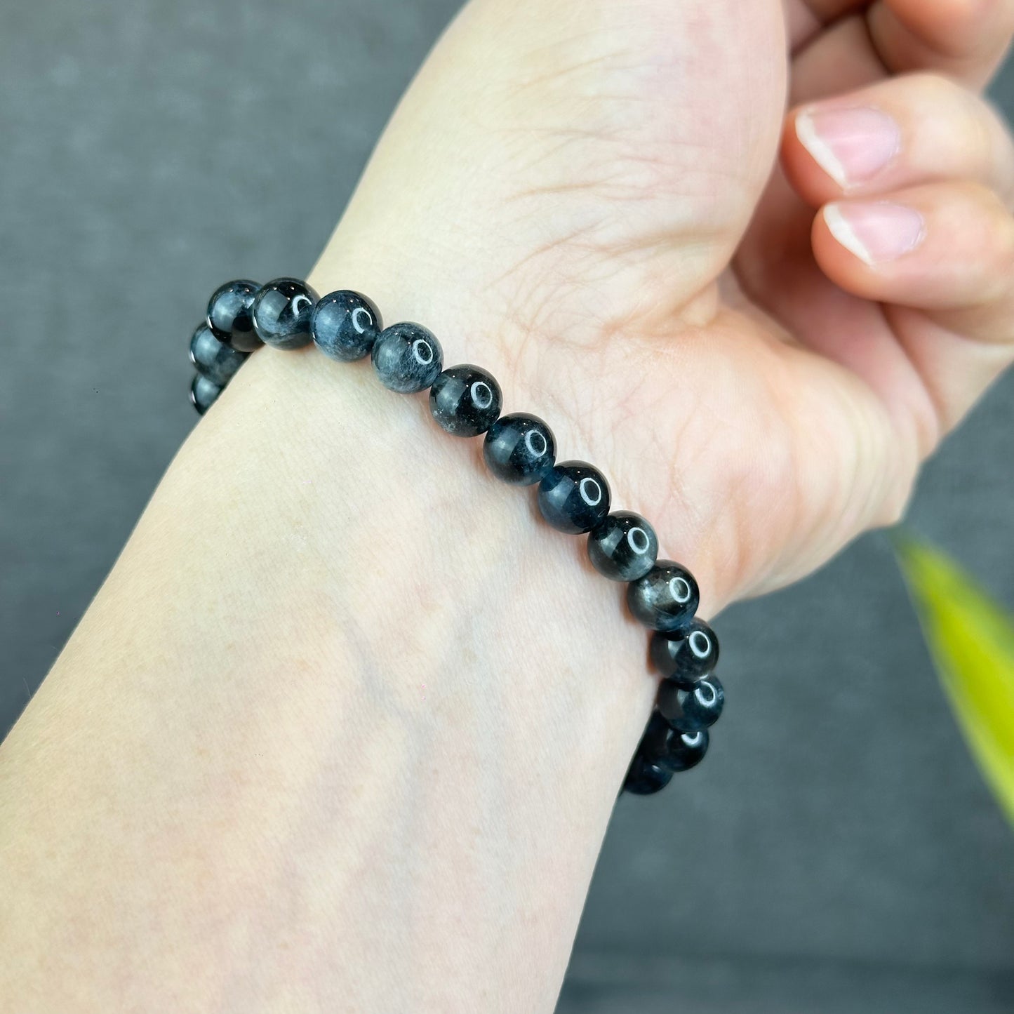Natural Midnight Aquamarine VIP Bracelet Size  7.5 mm