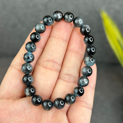 Natural Midnight Aquamarine Bracelet Size 8 mm