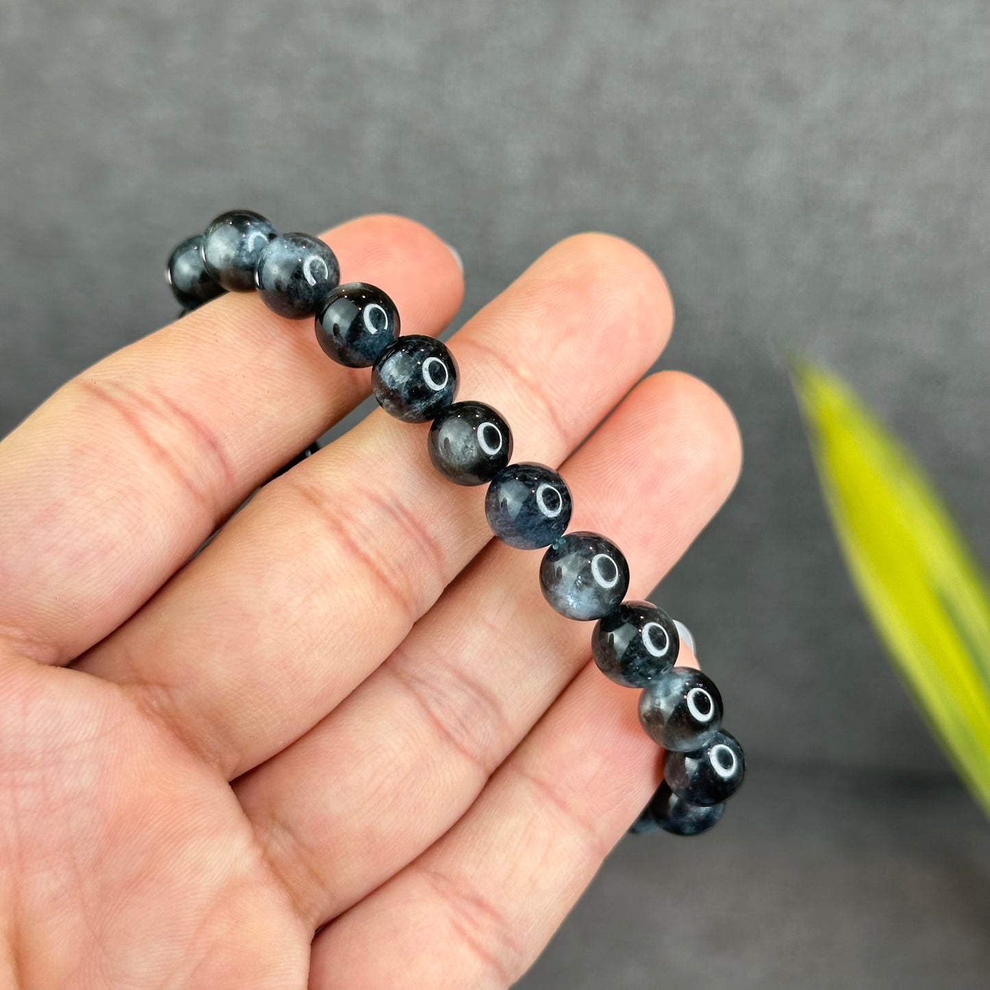 Natural Midnight Aquamarine Bracelet Size 8 mm