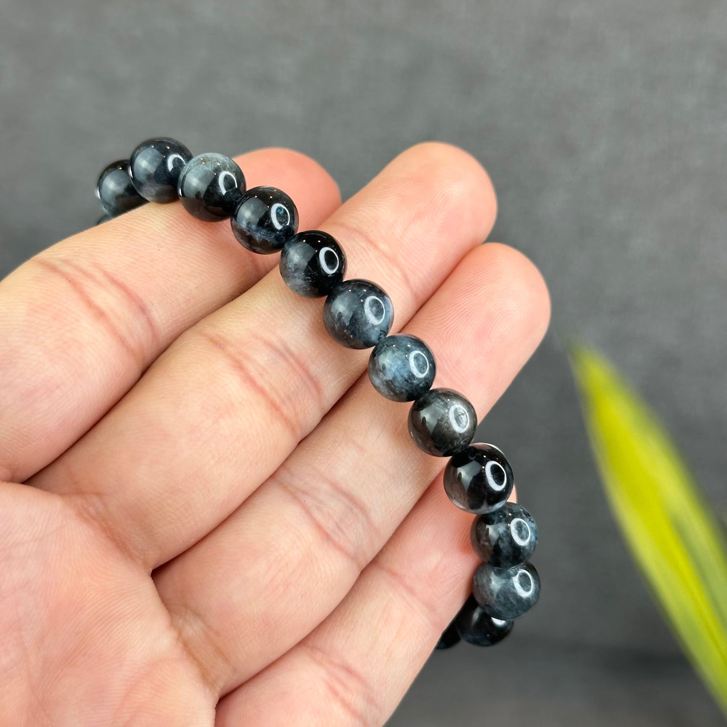 Natural Midnight Aquamarine Bracelet Size 8 mm