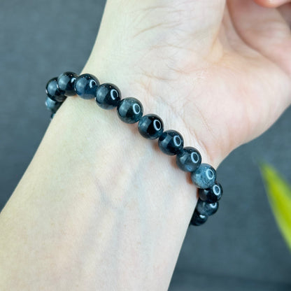 Natural Midnight Aquamarine Bracelet Size 8 mm