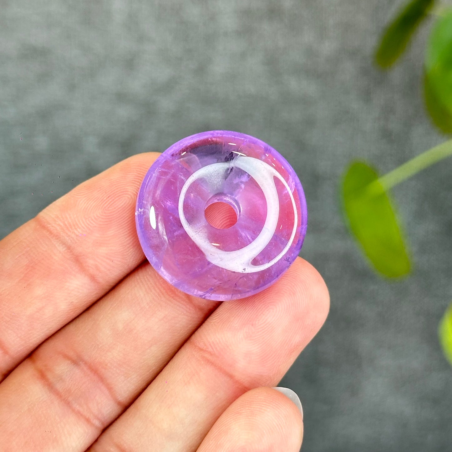 Natural Amethsyt Donut Charm