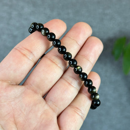 Natural Golden Obsidian VIP Bracelet Size 6 mm