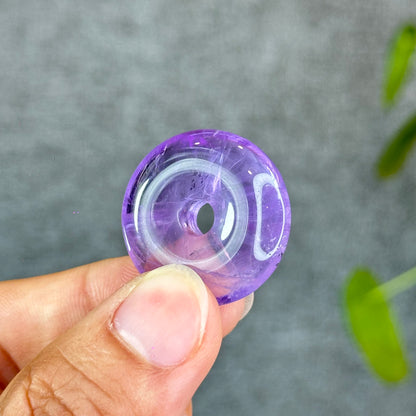 Natural Amethsyt Donut Charm