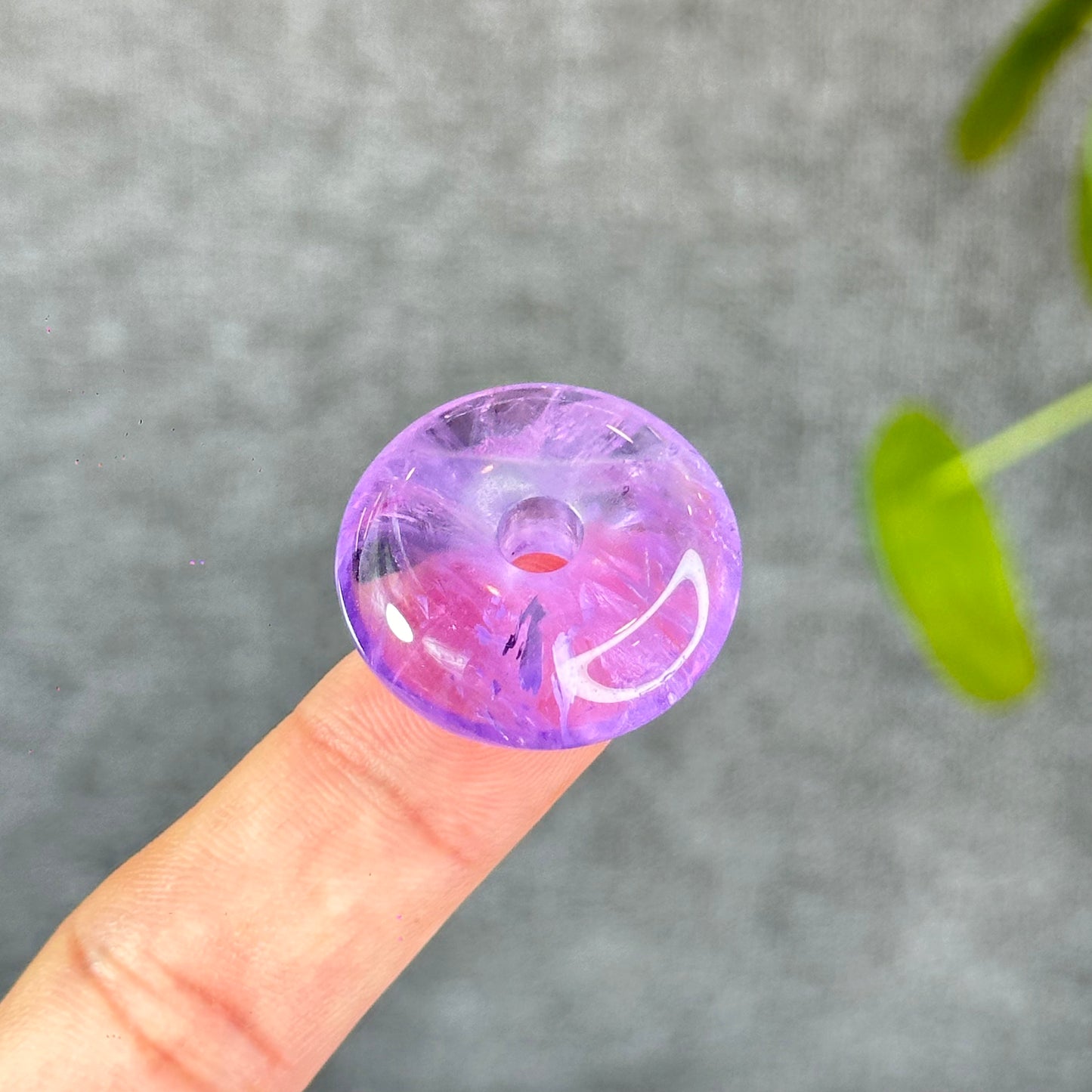 Natural Amethsyt Donut Charm