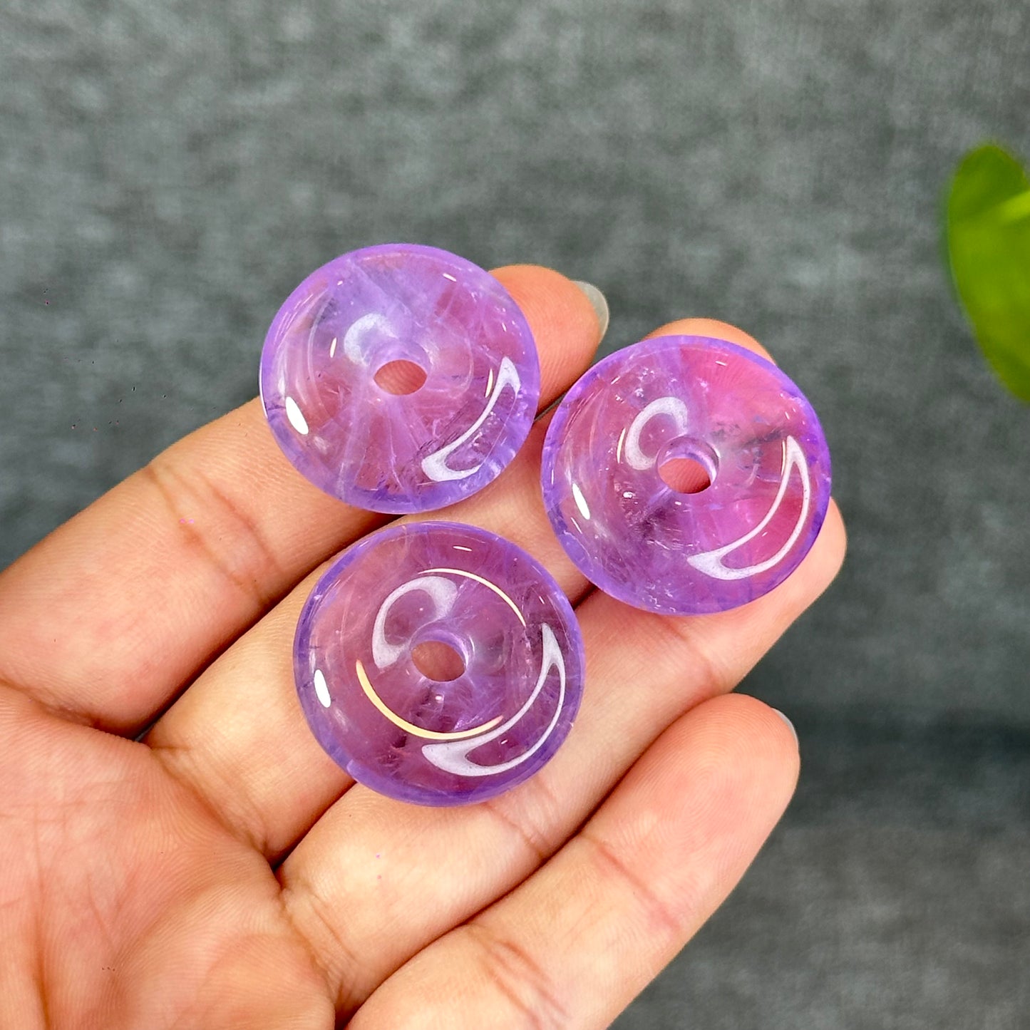 Natural Amethsyt Donut Charm