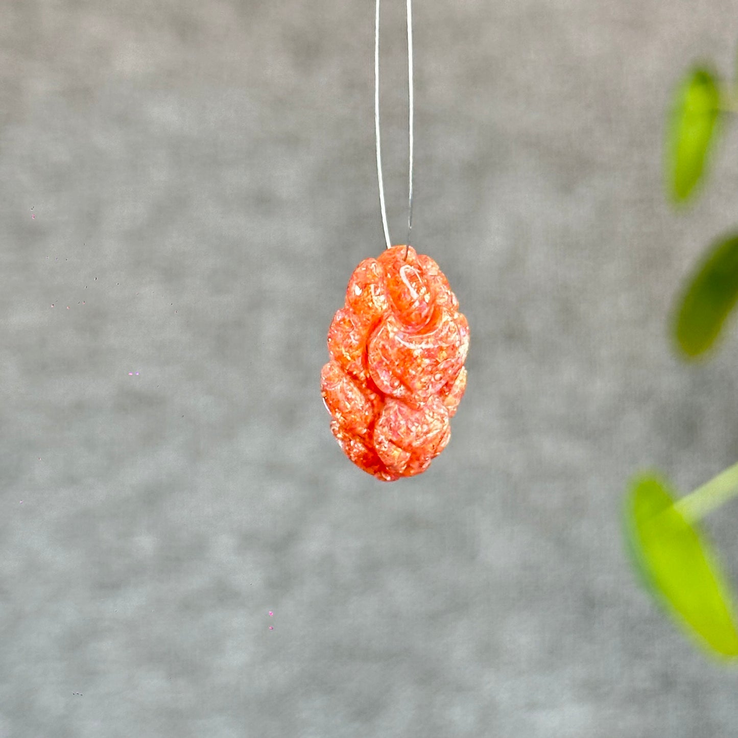 Natural Gold Sunstone Fox Charm