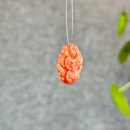 Natural Gold Sunstone Fox Charm