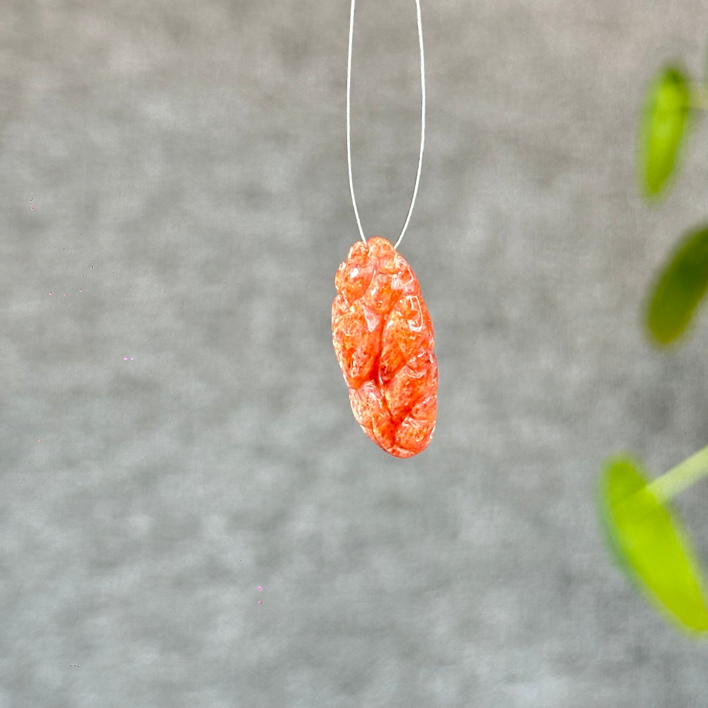 Natural Gold Sunstone Fox Charm