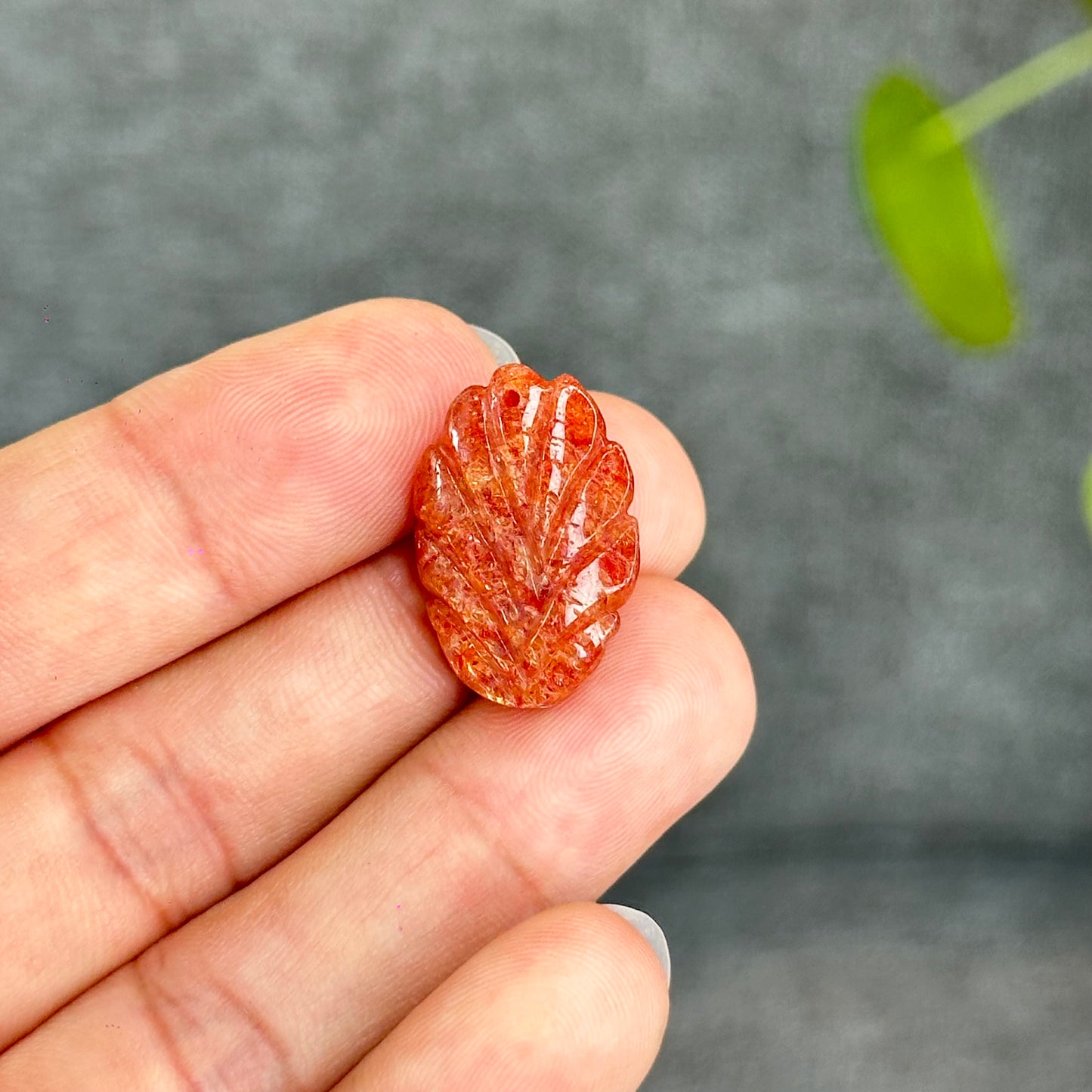 Natural Gold Sunstone Fox Charm