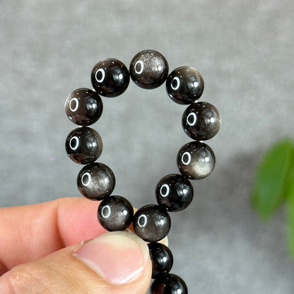 Natural Silver Obsidian VIP Bracelet Size 8 mm
