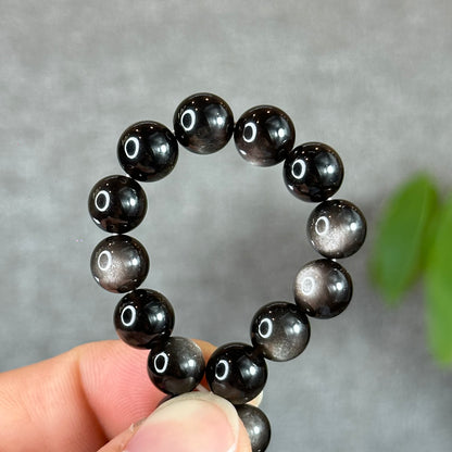 Natural Silver Obsidian VIP Bracelet Size 8 mm