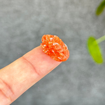 Natural Gold Sunstone Fox Charm