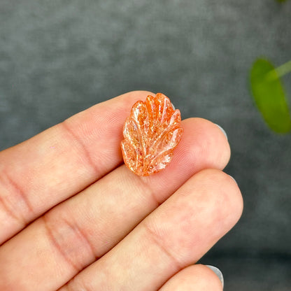 Natural Gold Sunstone Fox Charm