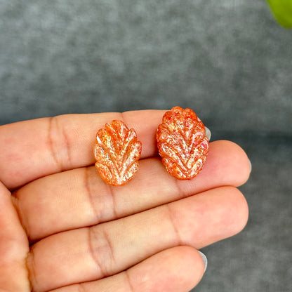 Natural Gold Sunstone Fox Charm