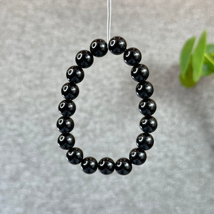 Natural Black Obsidian Bracelet Size 10 mm
