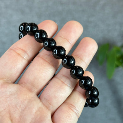 Natural Black Obsidian Bracelet Size 10 mm