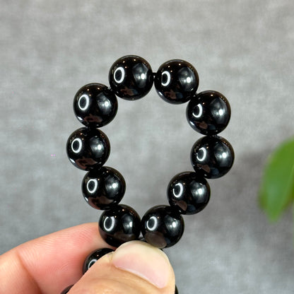 Natural Black Obsidian Bracelet Size 10 mm