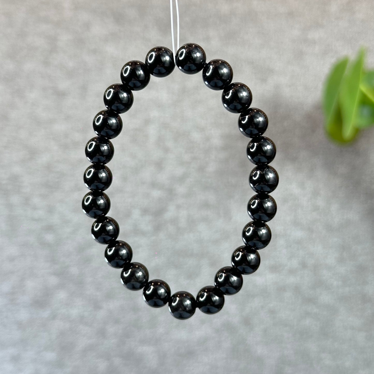 Natural Black Obsidian Bracelet Size 8 mm