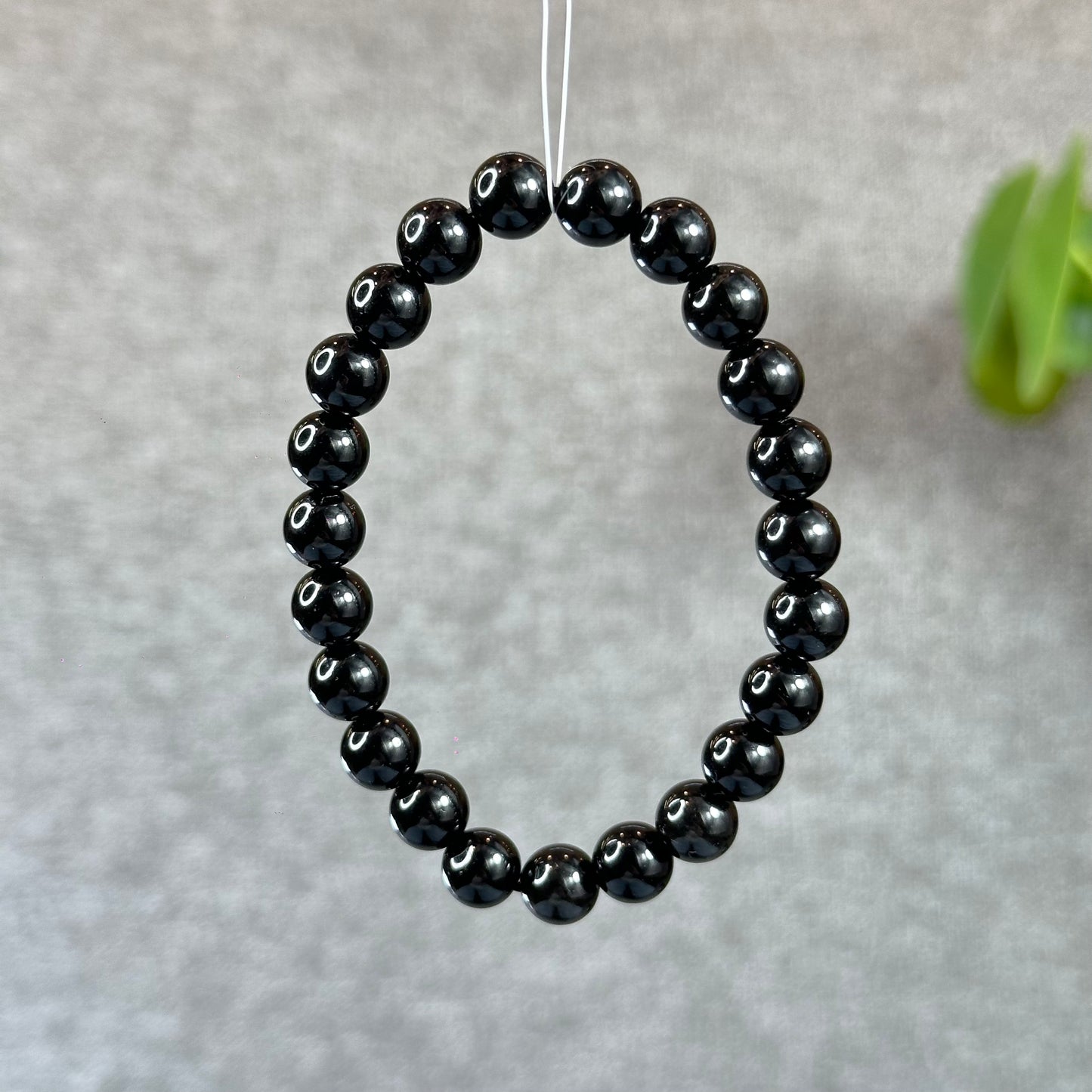 Natural Black Obsidian Bracelet Size 8 mm