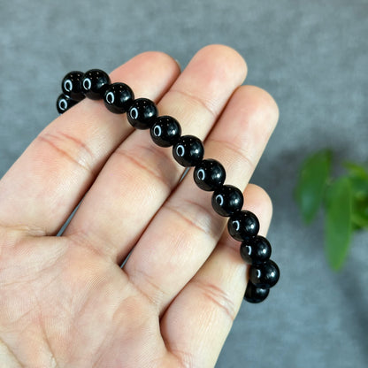 Natural Black Obsidian Bracelet Size 8 mm