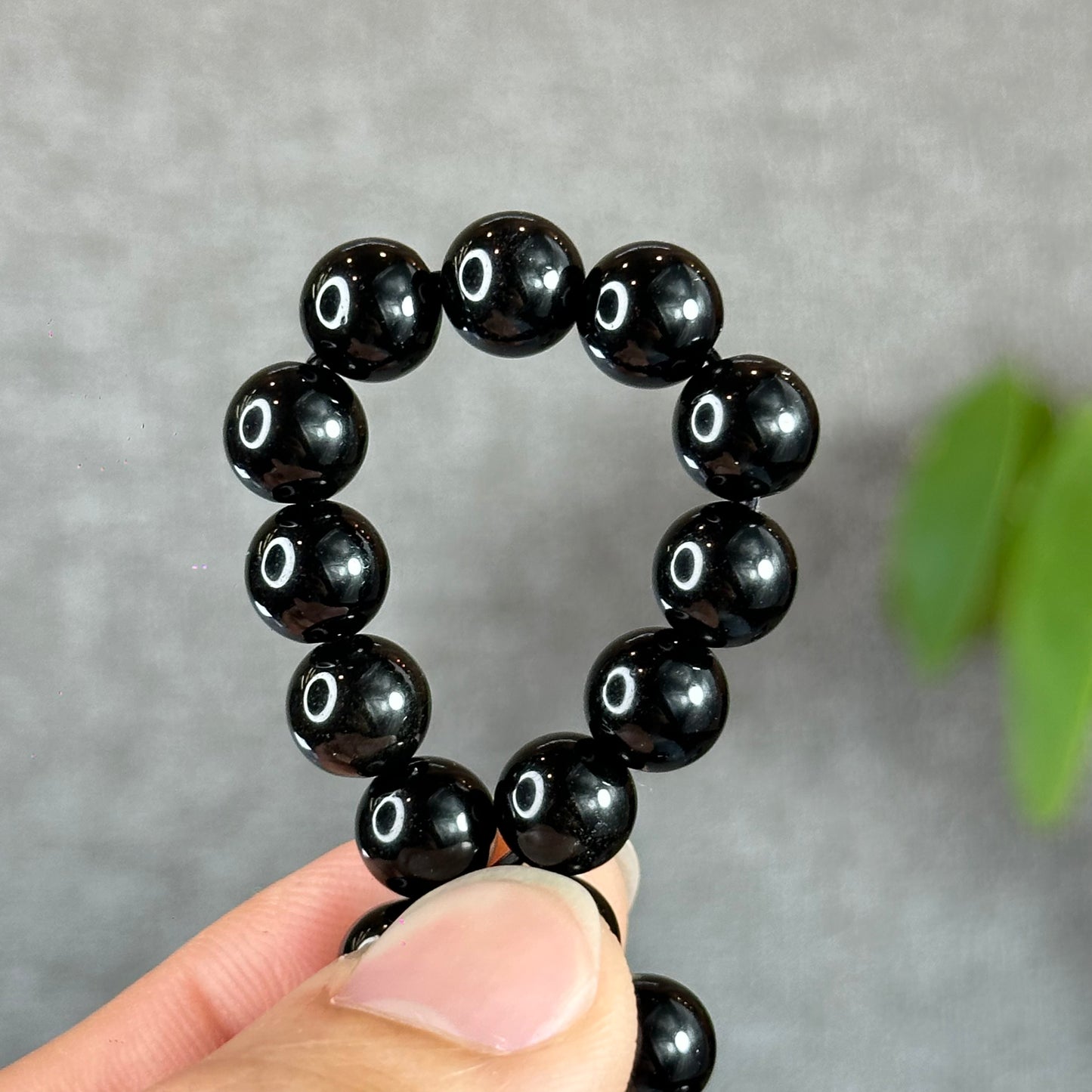 Natural Black Obsidian Bracelet Size 8 mm