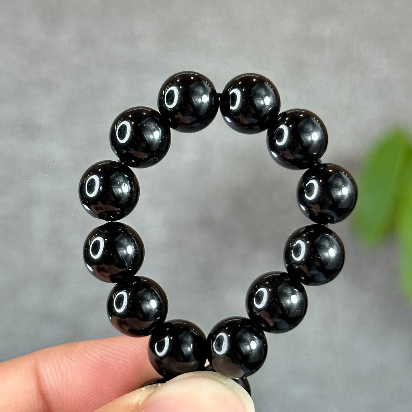 Natural Black Obsidian Bracelet Size 8 mm