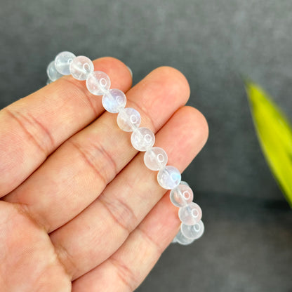 Natural Blue Moonsttone Bracelet Size 7.5 mm