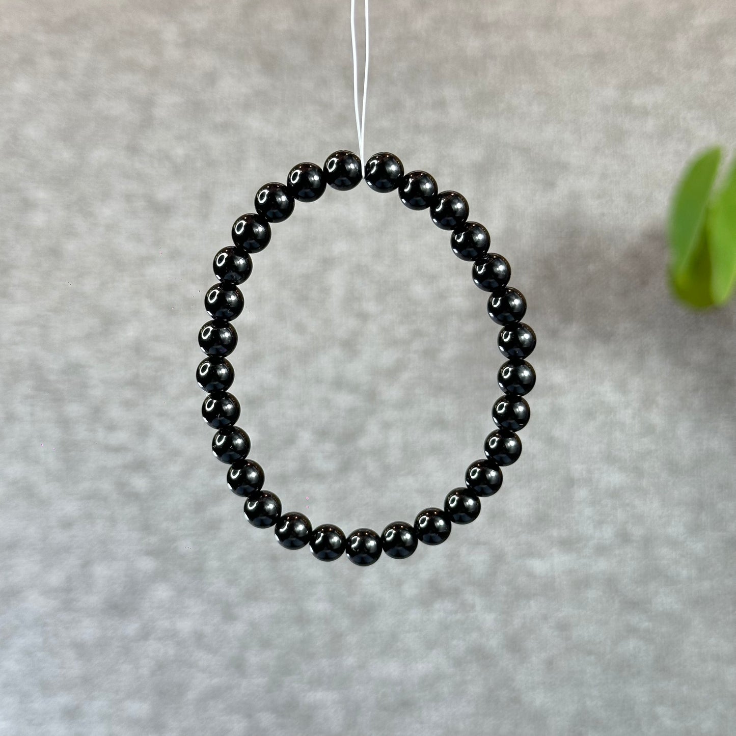 Natural Black Obsidian Bracelet Size 6 mm
