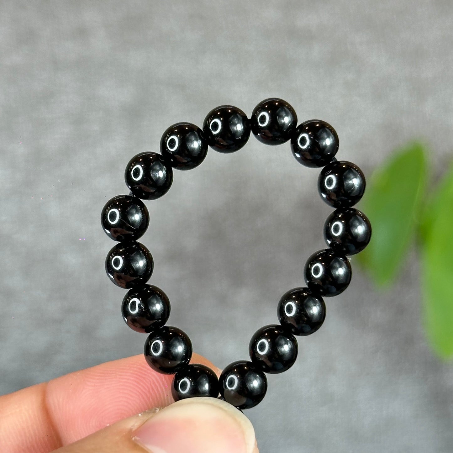 Natural Black Obsidian Bracelet Size 6 mm