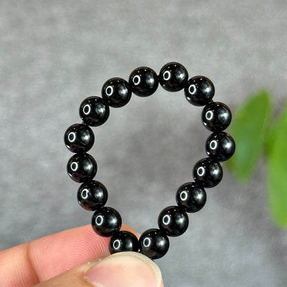 Natural Black Obsidian Bracelet Size 6 mm