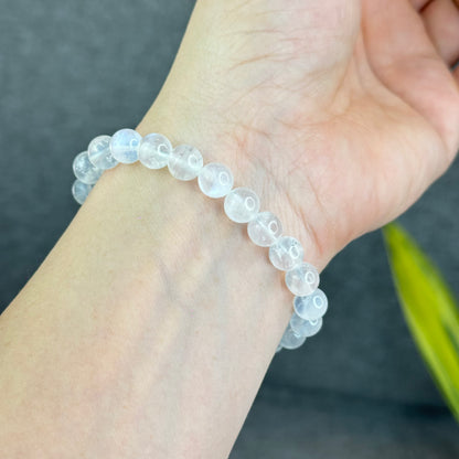 Natural Blue Moonsttone Bracelet Size 8 mm