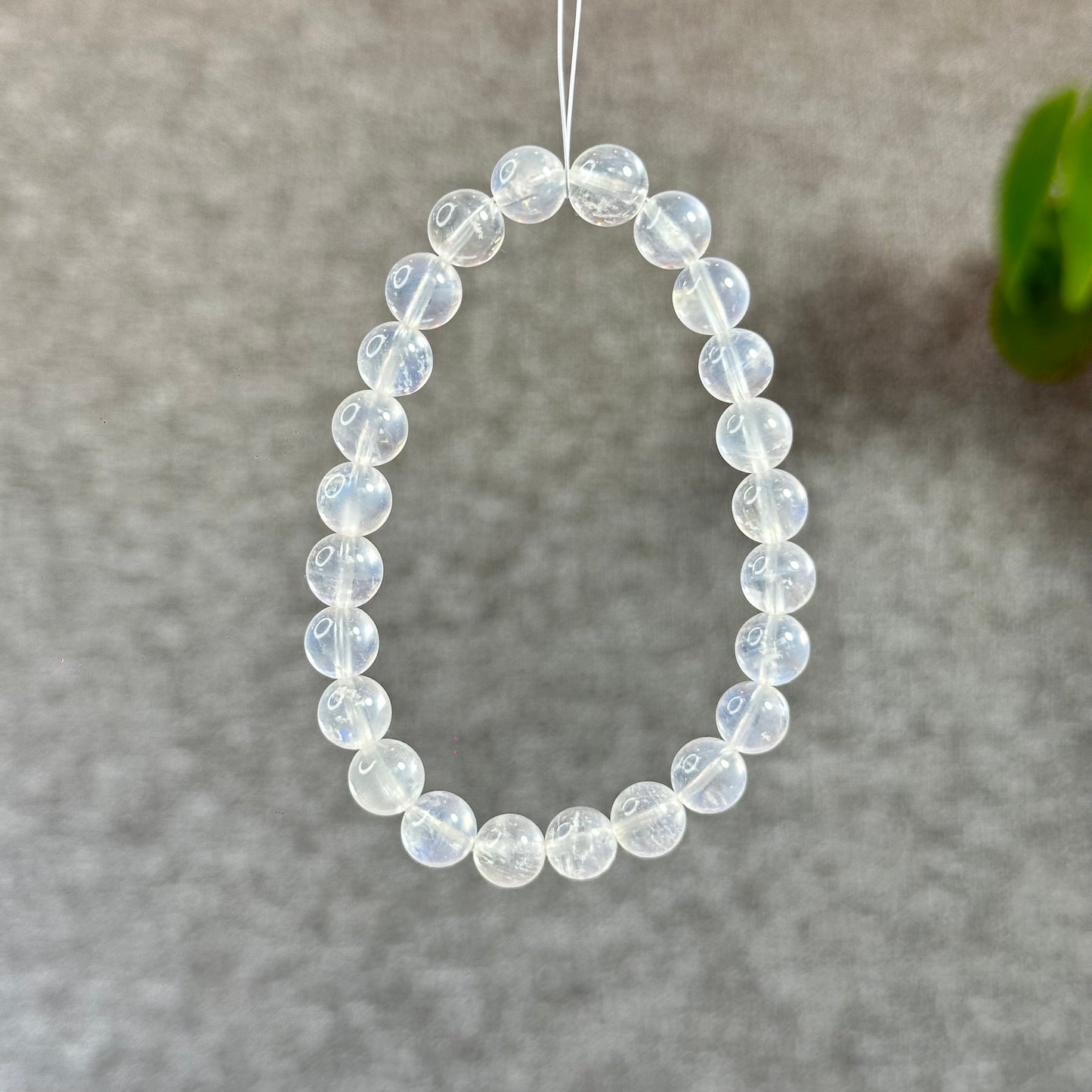 Natural Blue Flash Moonstone Bracelet Size 7.5 mm