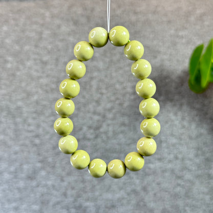Natural Pastel Green Alashan Agate Bracelet Size 11.8 mm