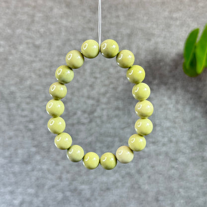 Natural Pastel Green Alashan Agate Bracelet Size 11.2 mm