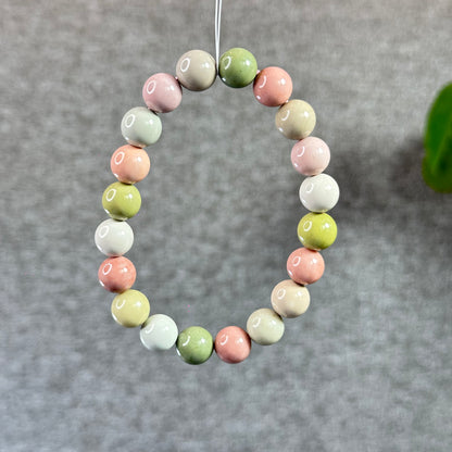 Natural Pastel Multi Colour Alashan Agate Bracelet Size 10 mm